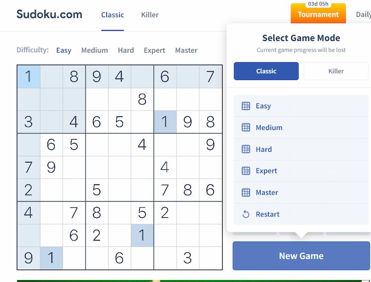 chơi game sudoku