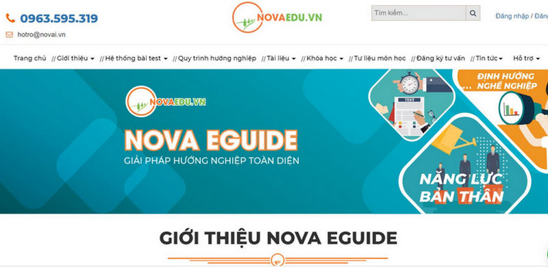 Trang web Nova Eguide