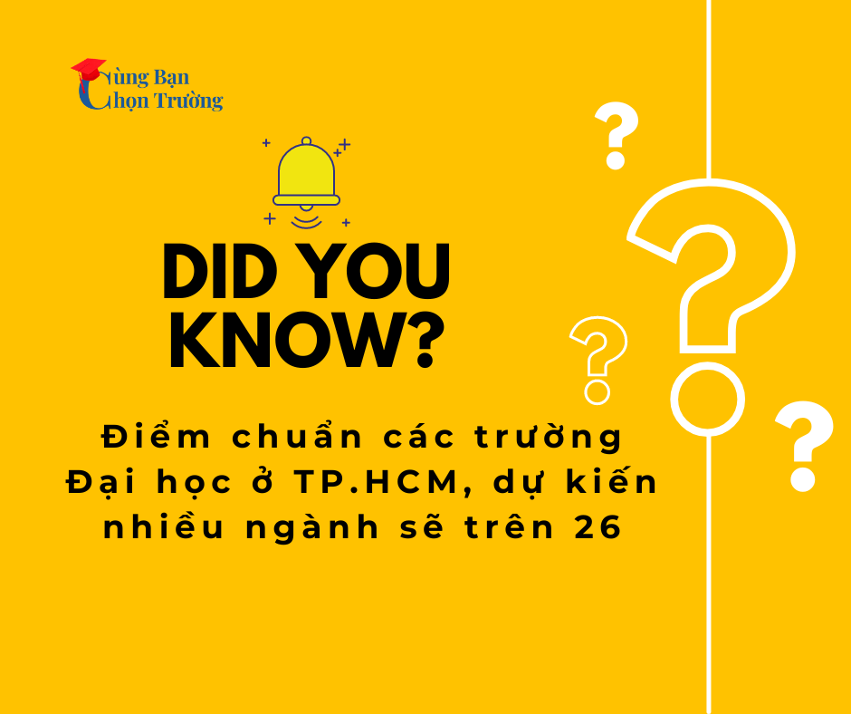 Điểm chuẩn các trường Đại học ở TP.HCM, dự kiến nhiều ngành sẽ trên 26