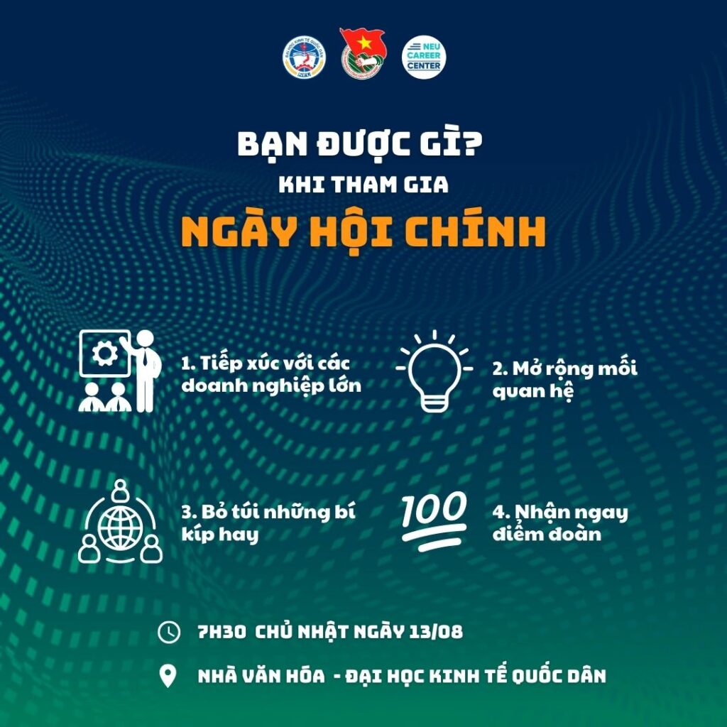 Bạn nhận được gì khi tham gia ngày hội chính NEU Internship Day