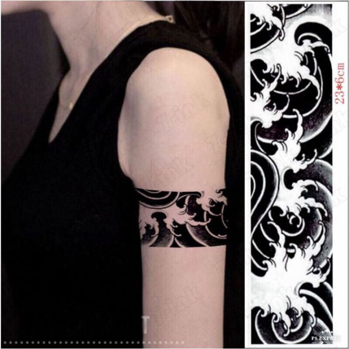 Hình xăm dán tattoo cao cấp vòng tay xinh 6x23cm- phù hợp vị ...