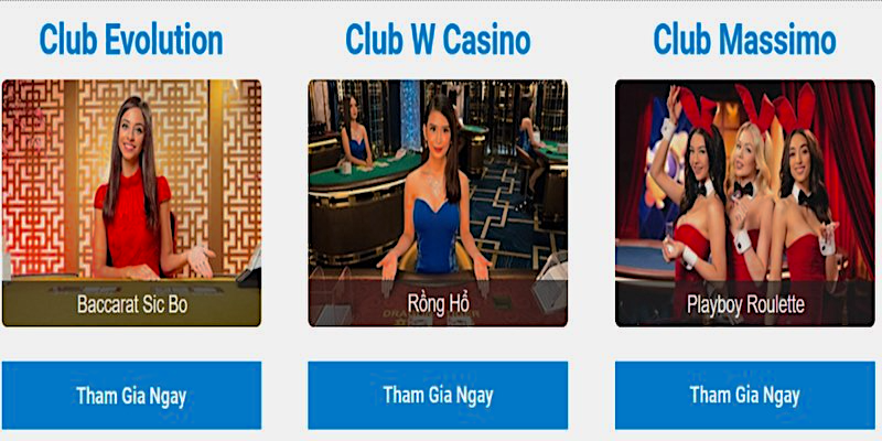 Các loại trò chơi tại nhà cái game cá cược Casino W88