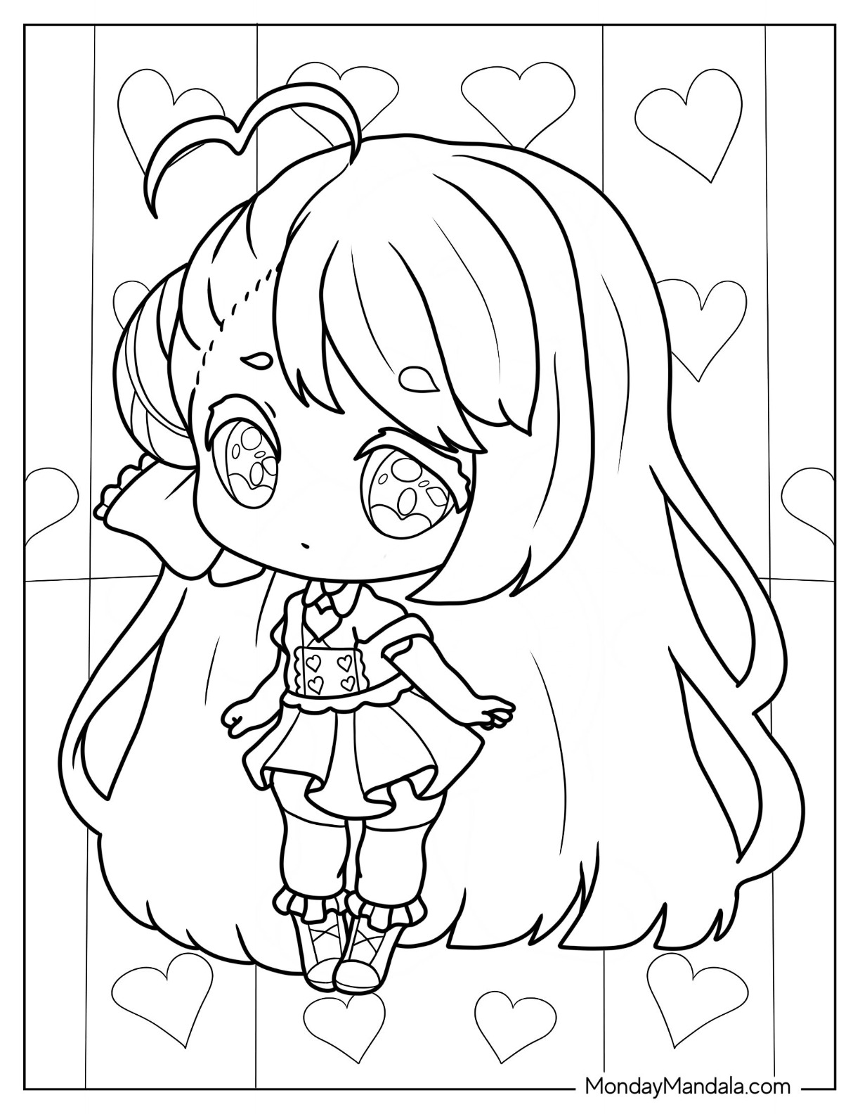 22 Chibi Coloring Pages (Free PDF Printables)