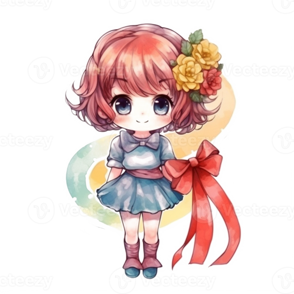 Chibi cute little girl 22833968 PNG