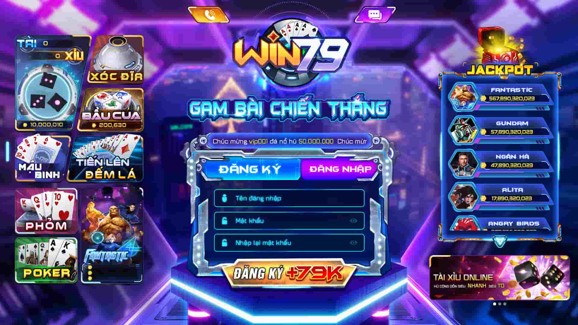 Điểm nhấn năm nay về cổng game bài Win79