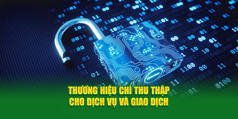 Thương hiệu chỉ thu thập cho dịch vụ và giao dịch 