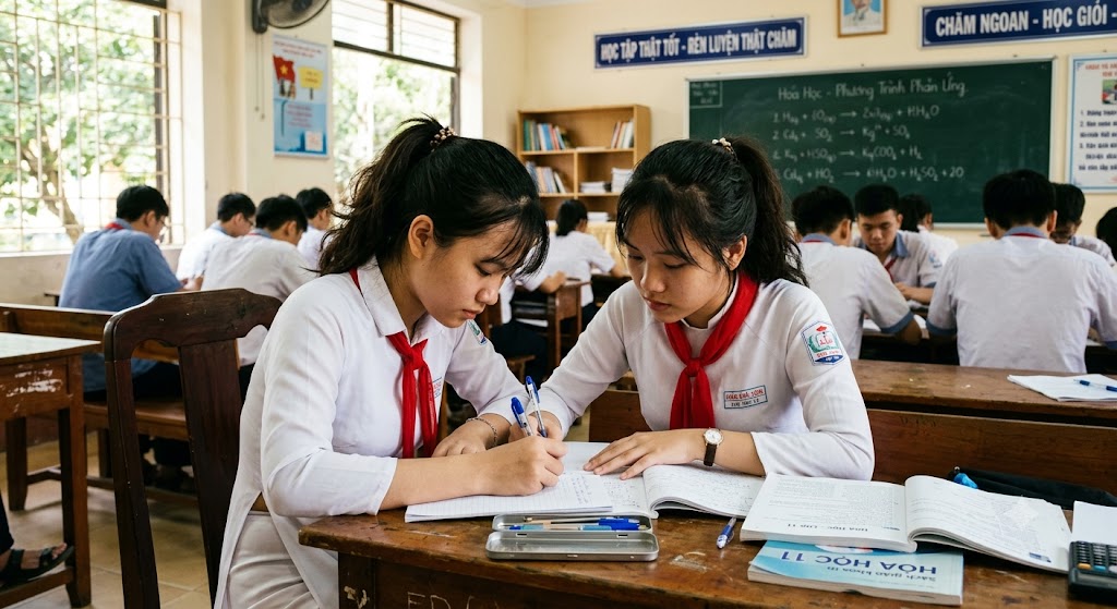 thí sinh luyện đề Toán khối D01 và A01