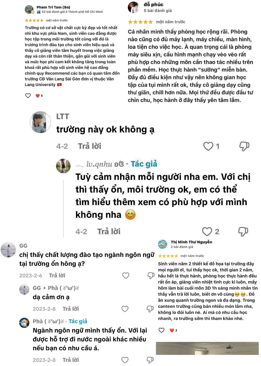 Cao đẳng Văn Lang Sài Gòn có thể là một phương án phù hợp với những bạn muốn theo đuổi chương trình cao đẳng theo hướng ứng dụng.