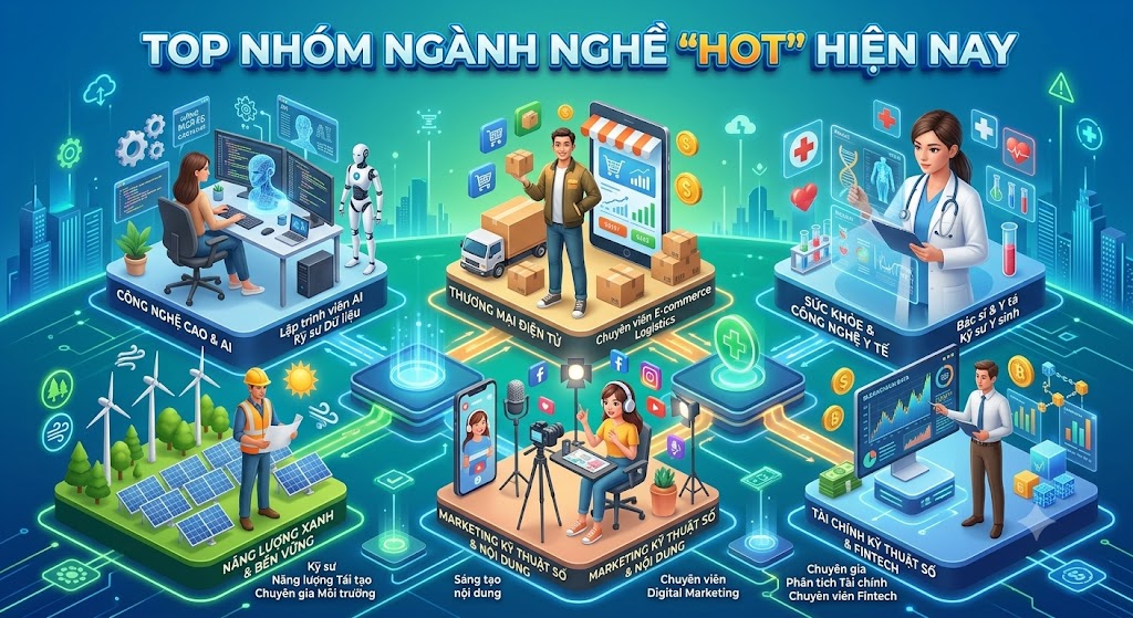 Đối với học sinh THPT, việc lựa chọn ngành không nên chỉ dựa vào danh sách những nghề đang được quan tâm. Quan trọng hơn là xác định ngành học phù hợp với năng lực, sở thích và định hướng nghề nghiệp của bản thân.